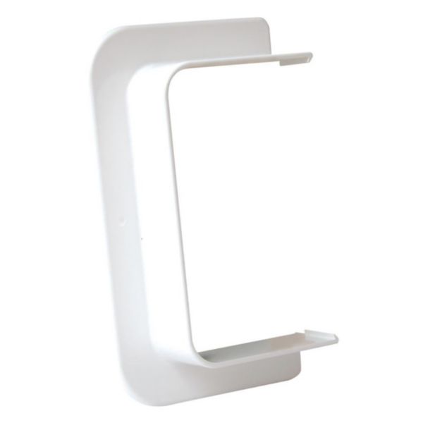 Traversée de cloison droite pour goulotte de distribution Viadis 90x60mm blanc Artic