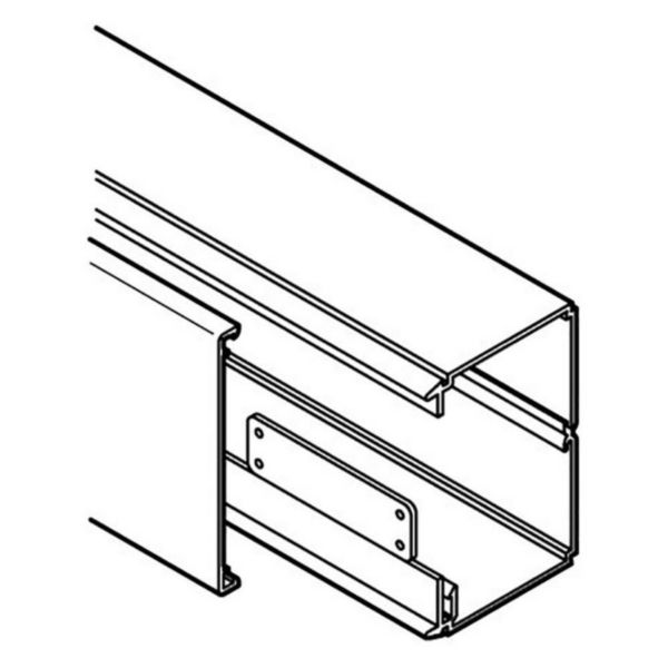 Goulotte de distribution Viadis 1 compartiment 90x60mm et longueur 2m livrée avec couvercle et film de protection gris