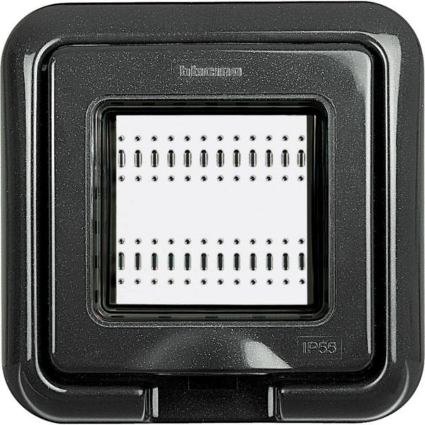Couvercle protégé Livinglight Idrobox IP55 - Anthracite