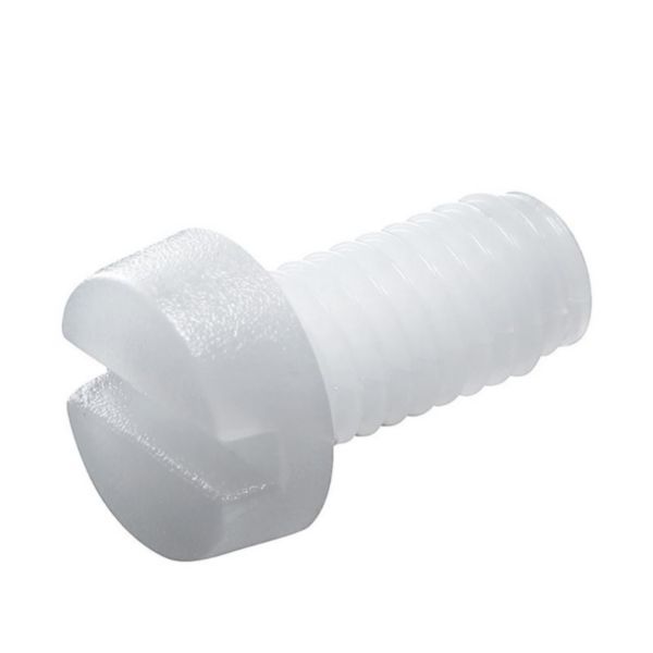 Vis nylon TC tête cylindrique 6x12mm pour fixation de goulottes Segma de toutes les dimensions