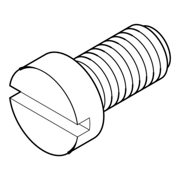 Vis nylon TC tête cylindrique chargée fibre de verre - 6x12mm - Pour fixation de goulottes Segma de toutes les dimensions