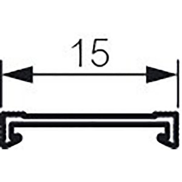 Couvercle complémentaire avec bandeau porte-étiquette - Largeur 15mm - Longueur 2m - Pour goulotte Segma largeur 15mm - Gris RAL7030