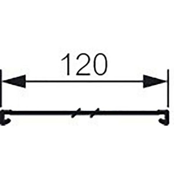 Couvercle complémentaire largeur 120mm - Long. 2m - Gris clair - Pour goulottes Segma ZH PCABS (sans halogène et haute température)