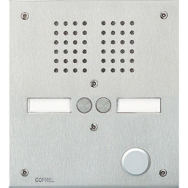 Platine de rue série 100 audio - façade inox 2,5 mm - 2 appels