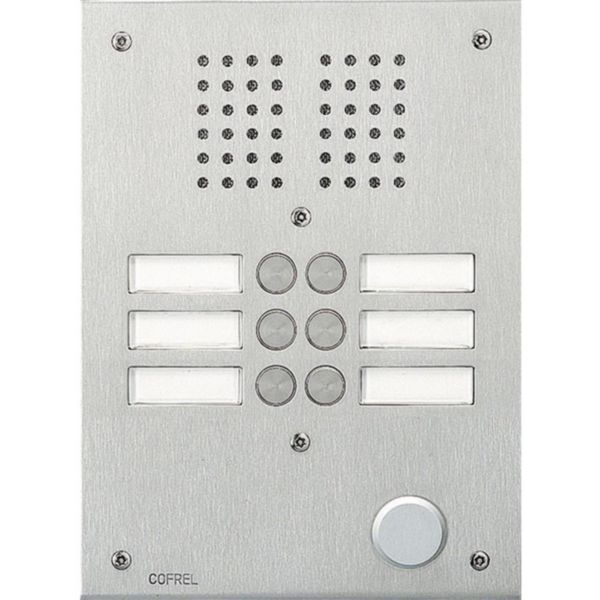 Platine de rue série 100 audio - façade inox 2,5 mm - 6 appels