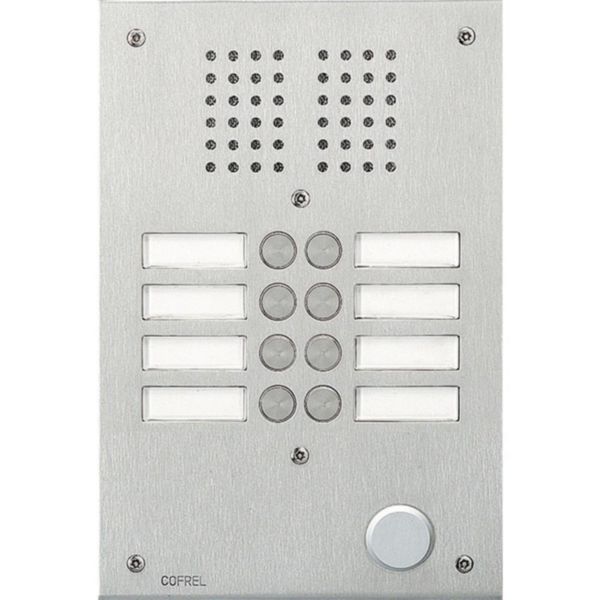 Platine de rue série 100 audio - façade inox 2,5 mm - 8 appels