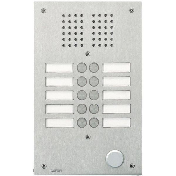 Platine de rue série 100 audio - façade inox 2,5 mm - 10 appels