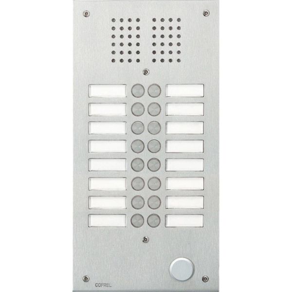 Platine de rue Série 100 audio façade Inox 2,5mm 16 Appels