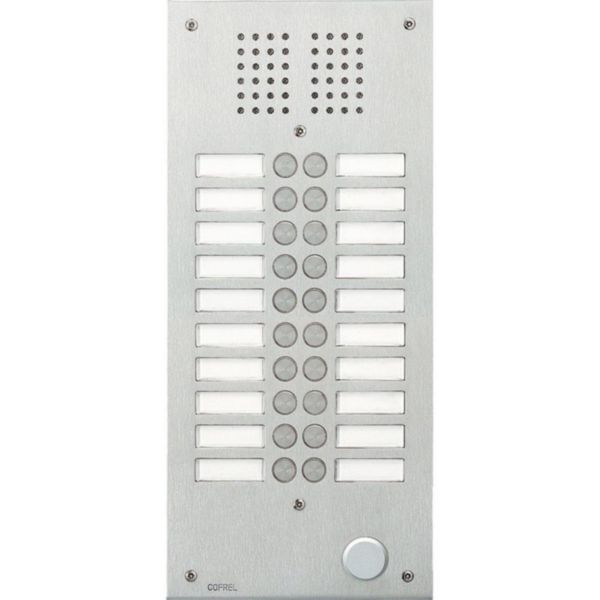 Platine de rue Série 100 audio façade Inox 2,5mm 20 appels