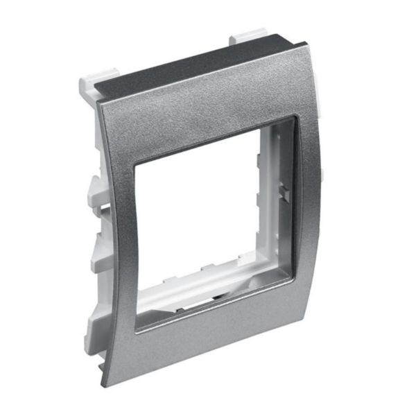 Cadre pour montage d'appareillage 45x45mm sur corniche Logix 80x80 - PVC peint en couleur Aluminium