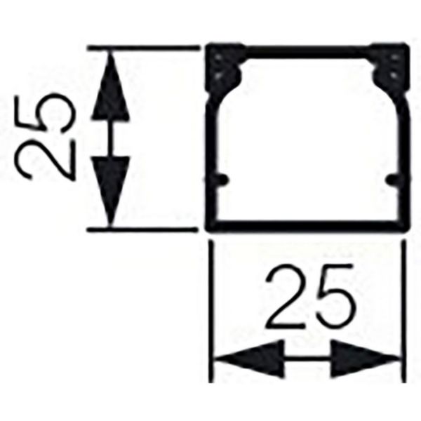 Goulotte de câblage 25X25mm - Fond + couvercle 2m - BSI - PVC bleu