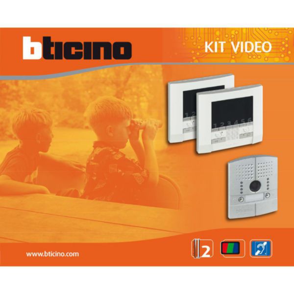 Kits vidéo mains libres couleur standard - pose encastrée - polyx - 2 appels