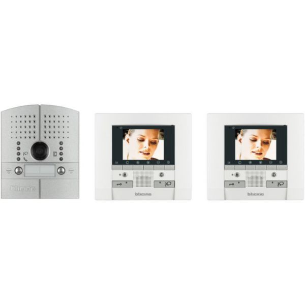 Kit vidéo couleur - polyx memory display - platine à encaster - 2 appels