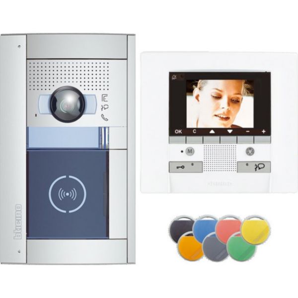 Kit vidéo mémoire d'image+ctrl d'accès - pose encastrée - Sfera