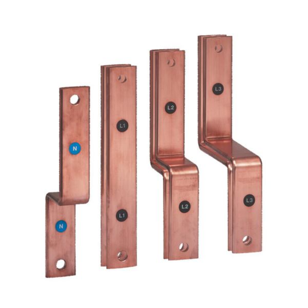 Barres cuivre pliées et percées pour raccordement aval DPX³1600 fixe sur jeu de barres alu dans XL³4000 475mm - Page 166