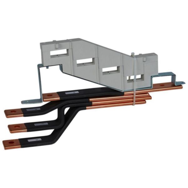 Barres cuivres rigides pour raccordement amont du DPX³1600 horizontal sur jeu de barres alu 800A VX³