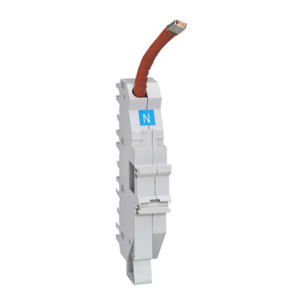 Base support à fils HX³ pour répartition horizontale en armoire XL³ des DX³ unipolaire neutre N avec 1,5 module par pôle