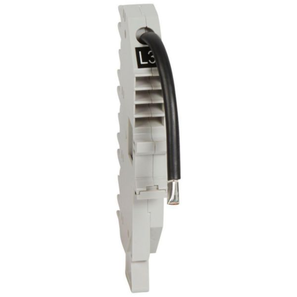 Base support à fils HX³ pour répartition horizontale en armoire XL³ des DX³ unipolaire phase L3Avec 1 module par pôle
