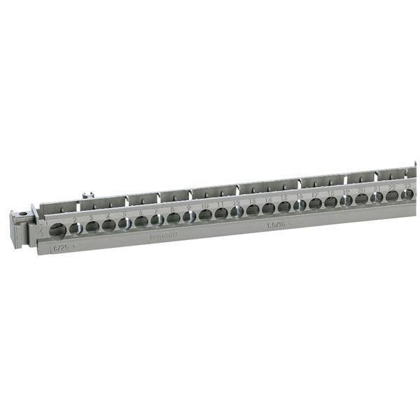 Support vide pour borniers pour coffret étanche Plexo³ 18 modules et XL³125 - 50 trous - longueur 385mm