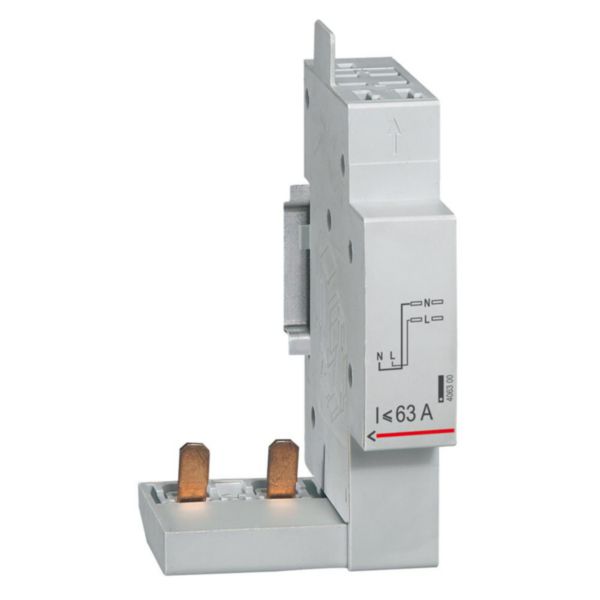 Module de raccordement par peigne pour DX³ , DX³-ID et DX³-IS - à borne automatique - 2P jusqu'à 63A - 1 module