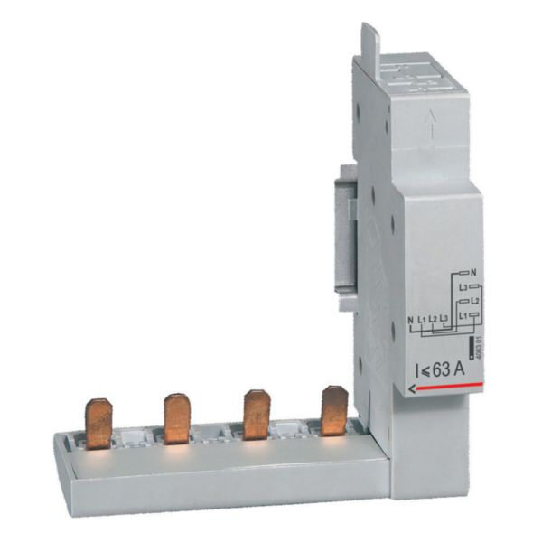 Module de raccordement par peigne pour DX³ , DX³-ID et DX³-IS - à borne automatique - 4P jusqu'à 63A - 1 module