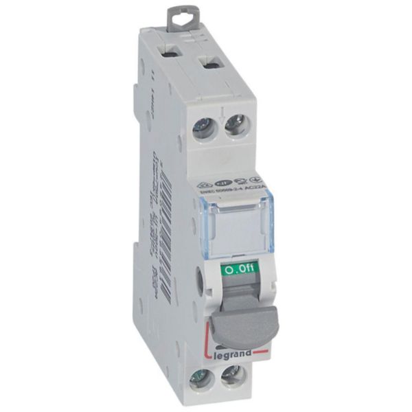 Interrupteur-sectionneur DX³-IS à voyant 2P 400V~ - 20A - 1 module