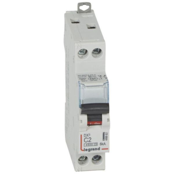 Disjoncteur dx³ 4500a 6ka unipolaire + neutre 2A courbe c