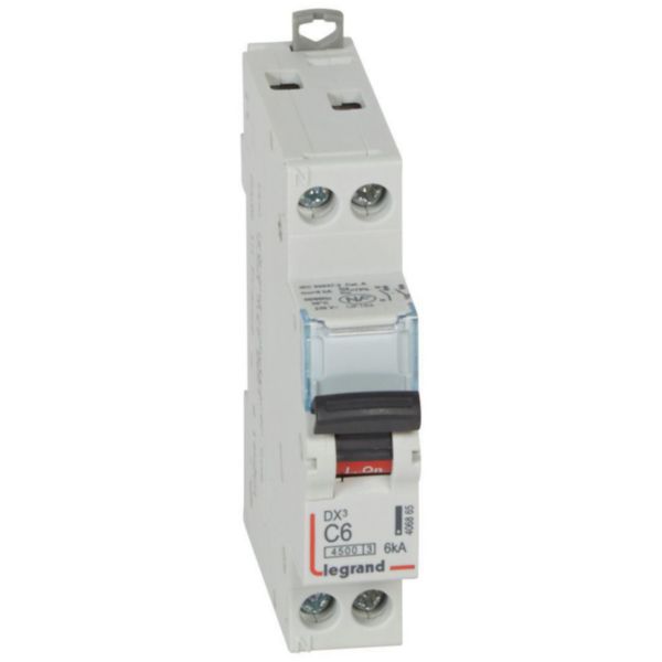 Disjoncteur dx³ 4500a 6ka unipolaire + neutre 6A courbe c