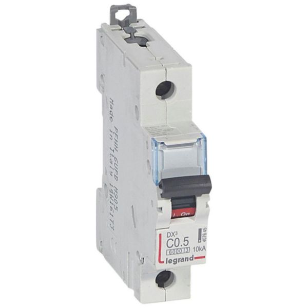 Disjoncteur DX³6000 10kA arrivée haute et départ bas à vis 1P 230V~ à 400V~ - 0,5A - courbe C - 1 module - Page 63