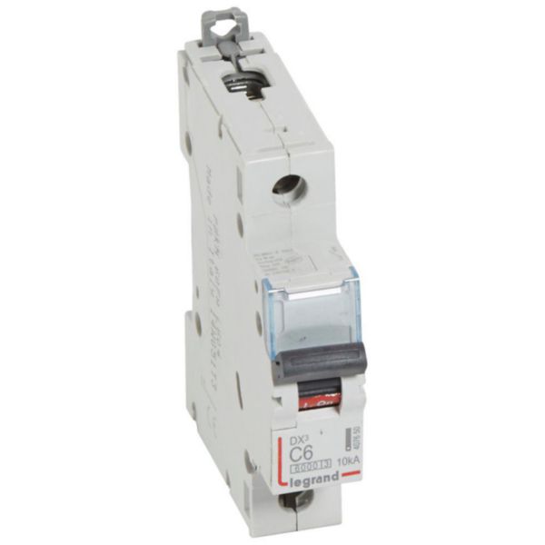 Disjoncteur DX³6000 10kA arrivée haute et départ bas à vis 1P 230V~ à 400V~ - 6A - courbe C - 1 module
