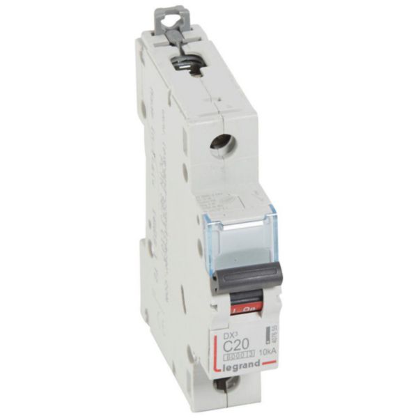 Disjoncteur DX³6000 10kA arrivée haute et départ bas à vis 1P 230V~ à 400V~ - 20A - courbe C - 1 module