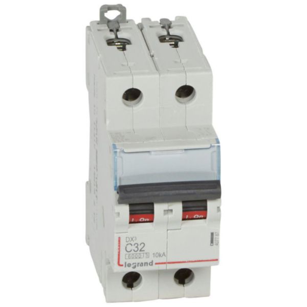 Disjoncteur DX³6000 10kA arrivée haute et départ bas à vis 2P 230V~ à 400V~ - 32A - courbe C - 2 modules