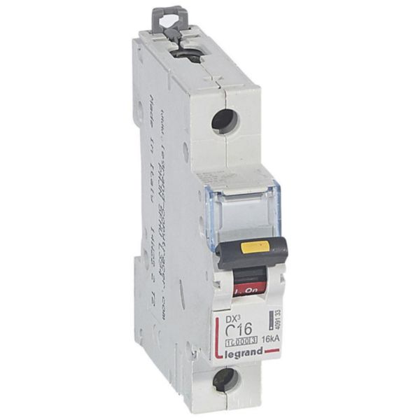 Disjoncteur DX³10000 16kA arrivée haute et départ bas à vis 1P 230V~ à 400V~ - 16A - courbe C - 1 module