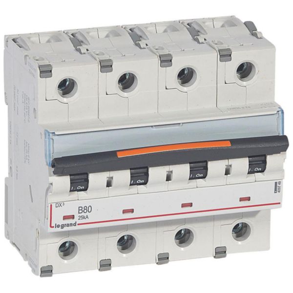 Disjoncteur DX³ 25kA arrivée haute et départ bas à vis 4P 400V~ - 80A - courbe B - 6 modules - Page 71