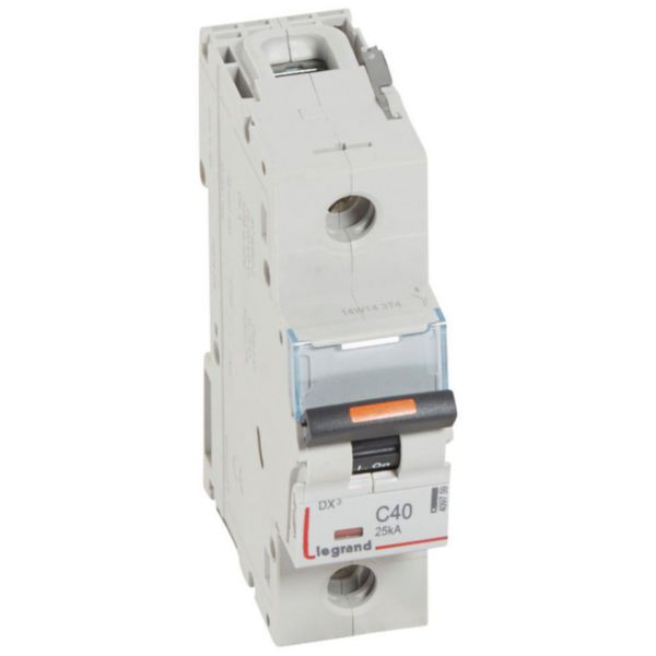 Disjoncteur DX³ 25kA arrivée haute et départ bas à vis 1P 230V~ à 400V~ - 40A - courbe C - 1,5 modules