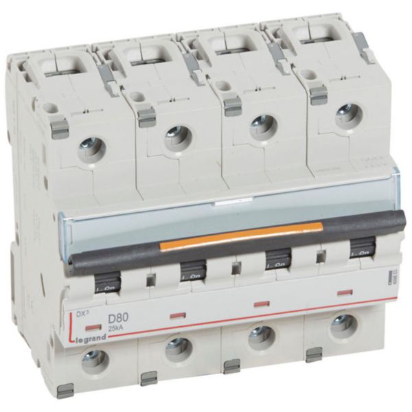 Disjoncteur DX³ 25kA arrivée haute et départ bas à vis 4P 400V~ - 80A - courbe D - 6 modules - Page 55
