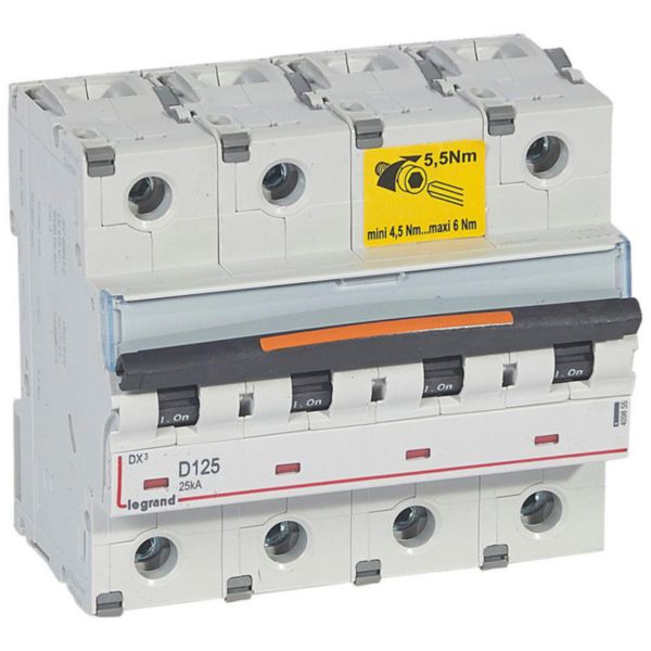 Disjoncteur DX³ 25kA arrivée haute et départ bas à vis 4P 400V~ - 125A - courbe D - 6 modules - Page 34
