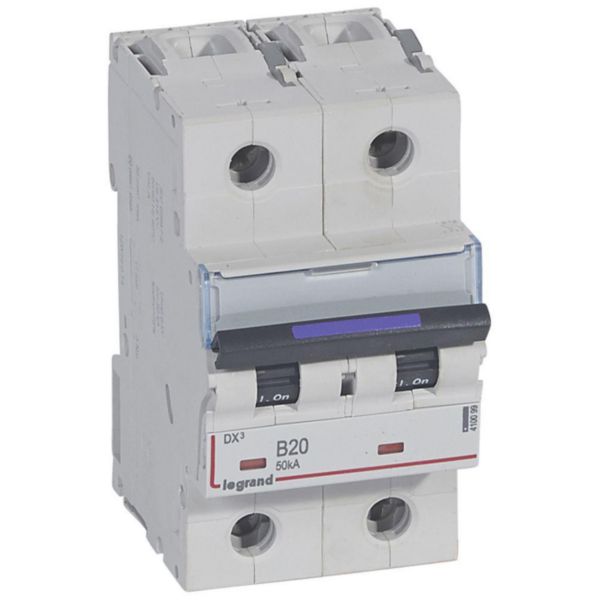 Disjoncteur DX³ 50kA arrivée haute et départ bas à vis 2P 230V~ à 400V~ - 20A - courbe B - 3 modules - Page 68