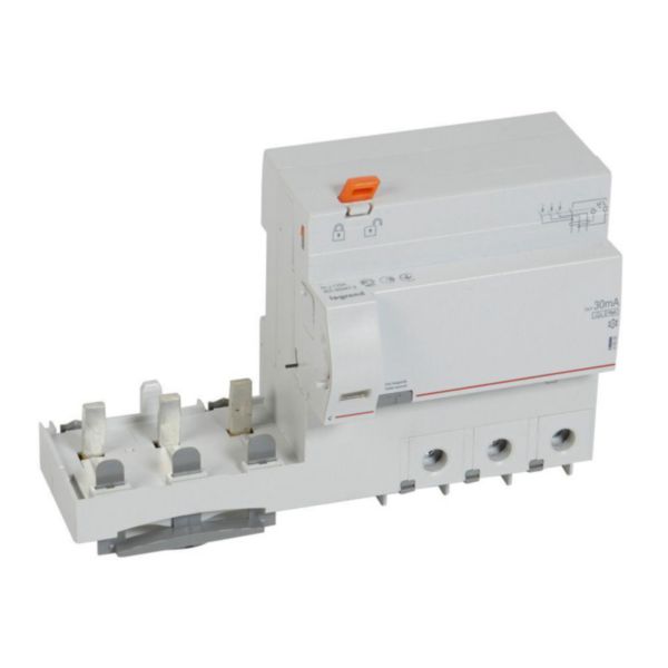 Bloc différentiel adaptable à vis DX³ pour disjoncteur 1,5 module par pôle - 3P 400V~ - 125A - typeF 30mA