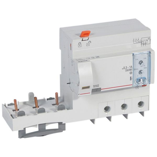 Bloc différentiel adaptable à vis DX³ pour disjoncteur 1,5 module par pôle - 3P 400V~ - 63A - typeF réglable - Page 116