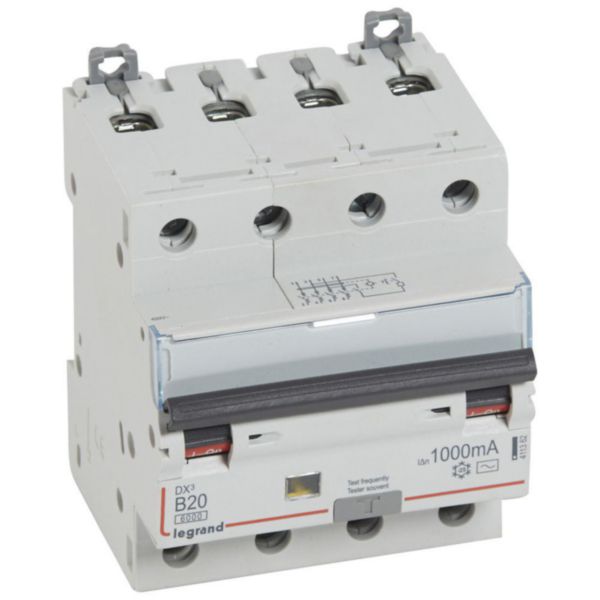 Disjoncteur différentiel monobloc DX³6000 10kA arrivée haute départ bas à vis 4P 400V~ - 20A - typeAC 1000mA - courbe B - Page 62