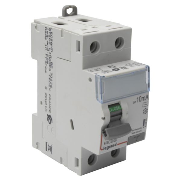 Interrupteur différentiel DX³-ID arrivée haute et départ bas à vis - 2P 230V~ 16A typeAC 10mA - 2 modules