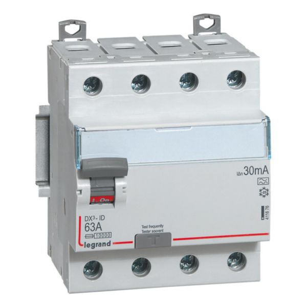 Interrupteur De Sécurité Ac 4p 63a 30ma Rcd 400v, Dispositif De