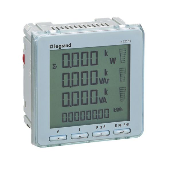 Centrale de mesure multifonction EMDX³ Premium reçoit jusqu'à 4 modules optionnels - montage sur porte ou plastron