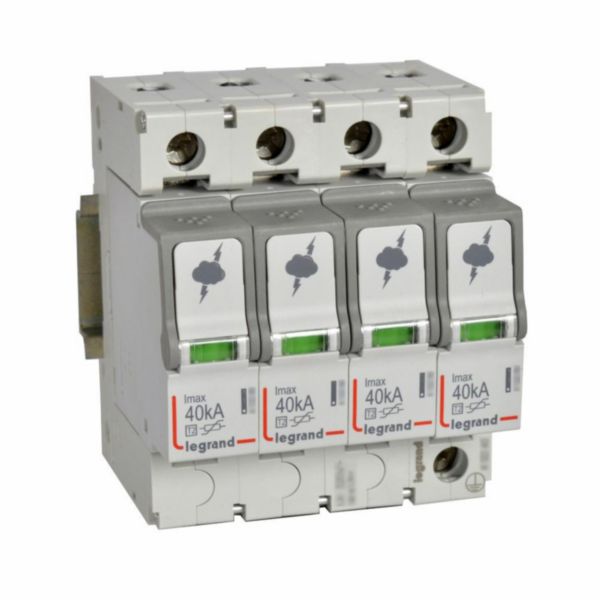 Parafoudre basse tension typeT2 Imax 40kA/pôle - 4P 440 V~ ( IT ) - 4 modules