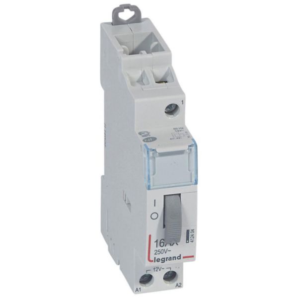 Télérupteur CX³ standard avec bornes à vis 1P 16A 250V~ contact 1F - tension commande 12V~ - 1 module