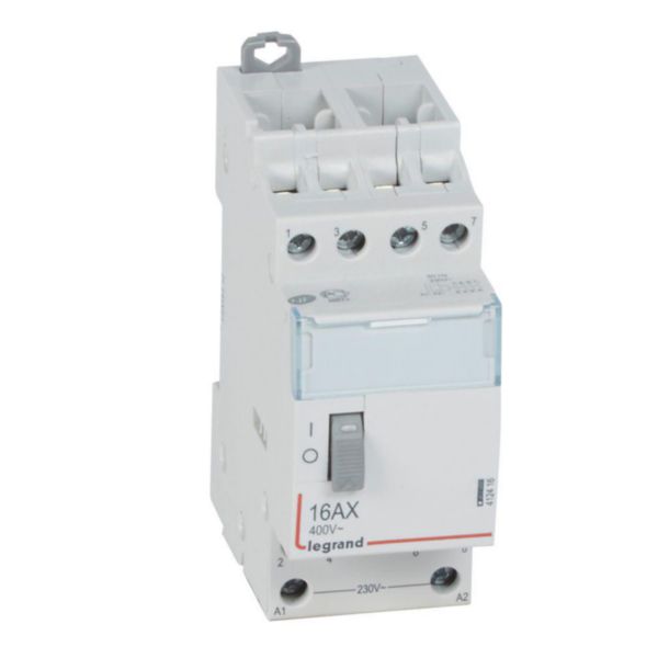 Télérupteur CX³ standard avec bornes à vis 4P 16A 400V~ contact 4F - tension commande 230V~ - 2 modules