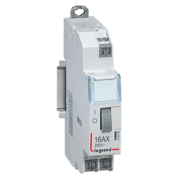 Télérupteur CX³ standard avec bornes automatiques 1P 16A 250V~ contact 1F - tension commande 230V~ - 1 module