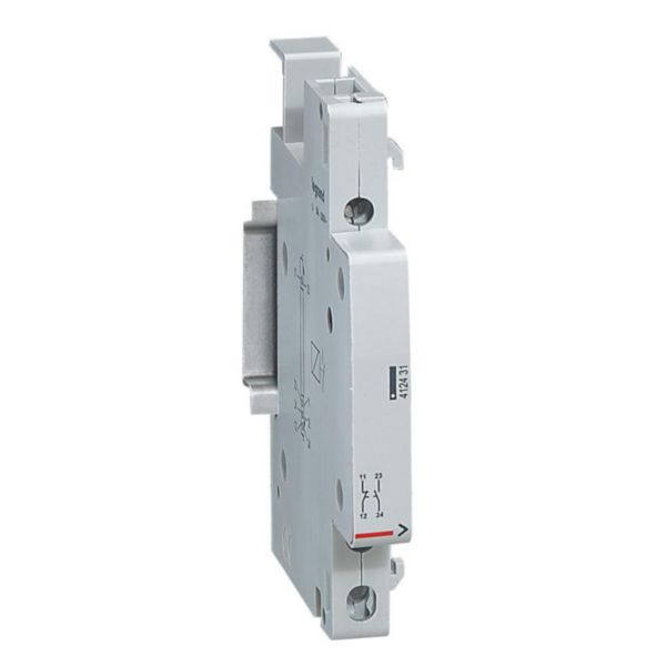 Auxiliaire de signalisation pour contacteur 40A et 63A - 5A 250V~ - contact O+F - 0,5 module