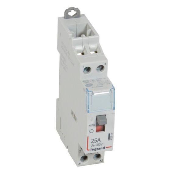Contacteur de puissance CX³ commande manuelle bobine 24V~ - 2P 250V~ - 25A - contact 2F - 1 module